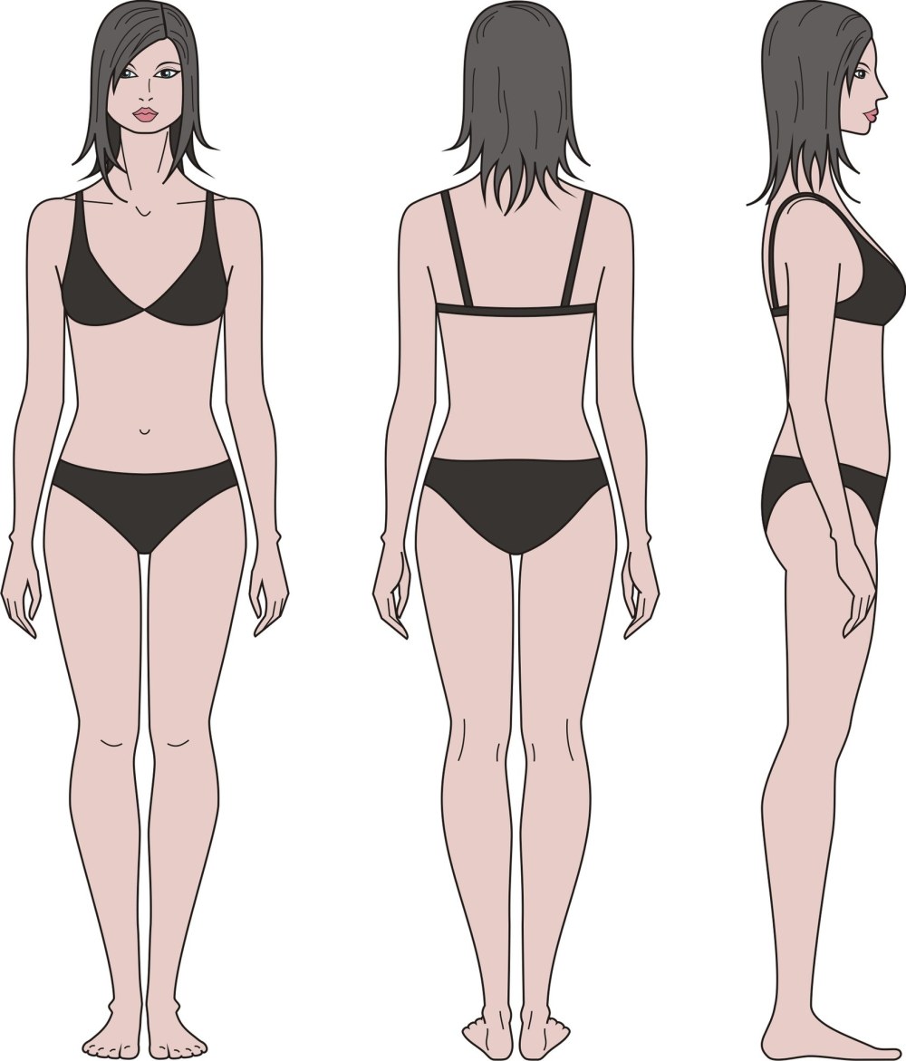 Тело женщины спереди
