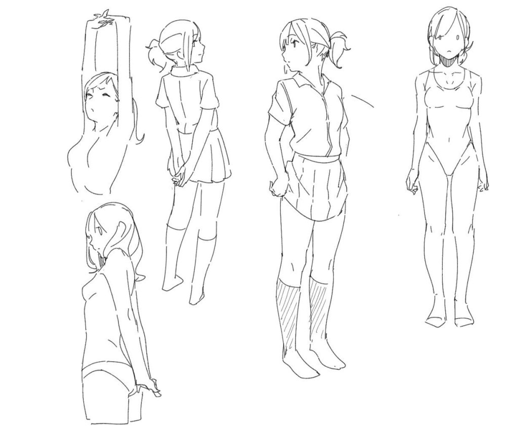 Силуэт женщины в полный рост сбоку