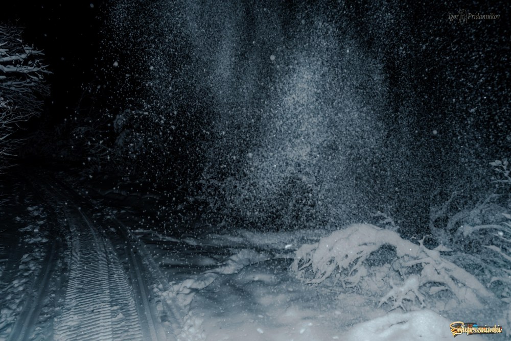 Метель ночью