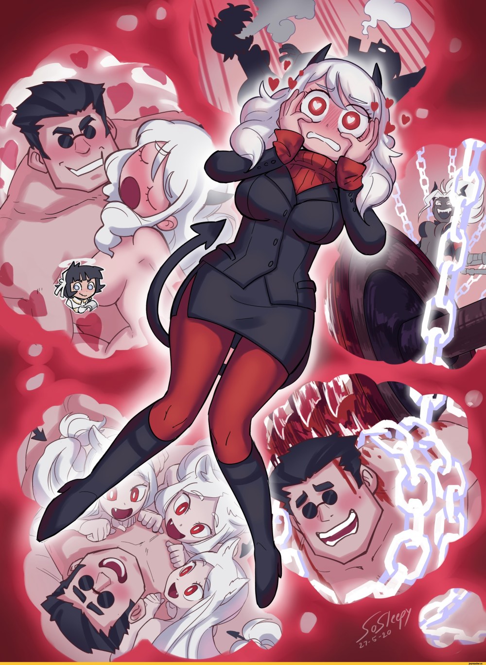 Helltaker Связывание хентай