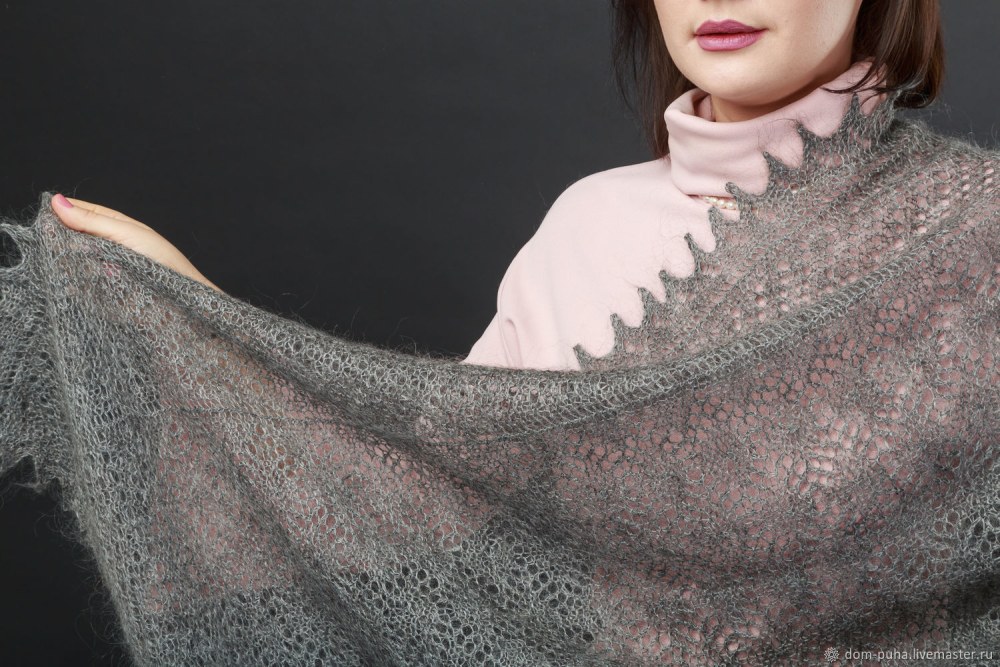 Пуховый джемпер паутинка