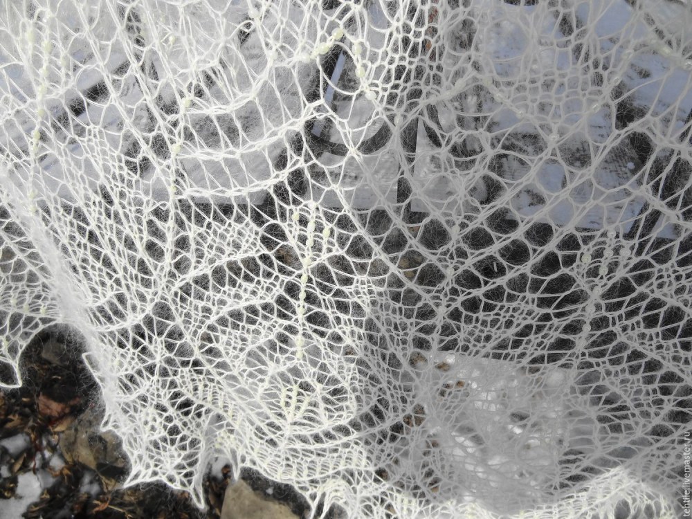 Оренбургский пуховый платок Mercedes Benz Fashion week