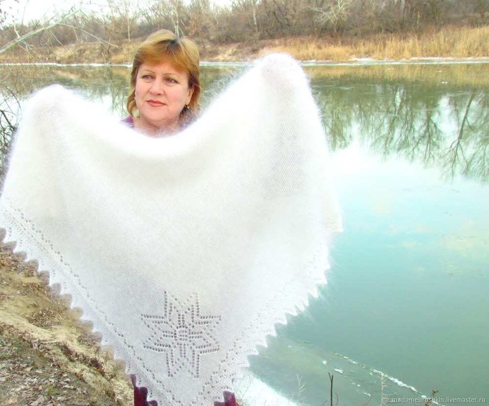 Девушки в пуховых платках возбуждают