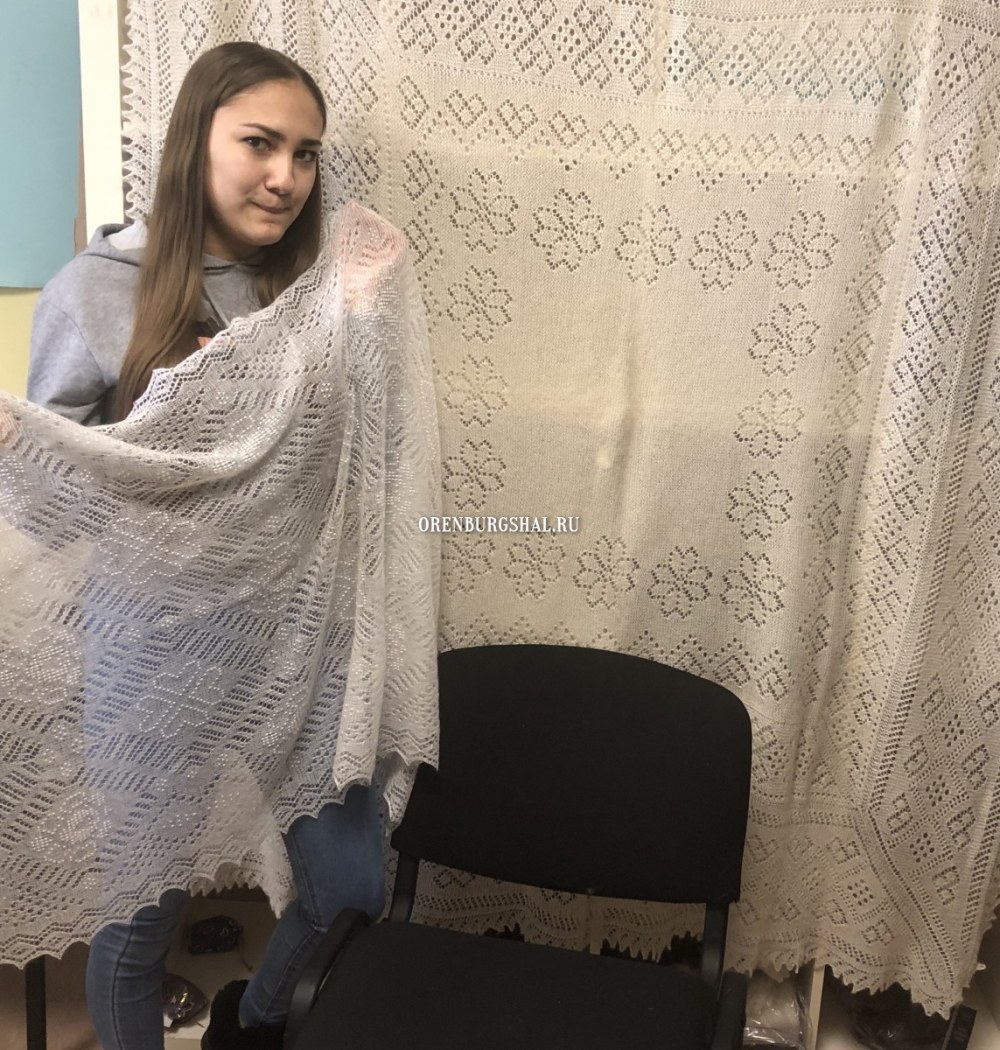 Белый пушистый свитер