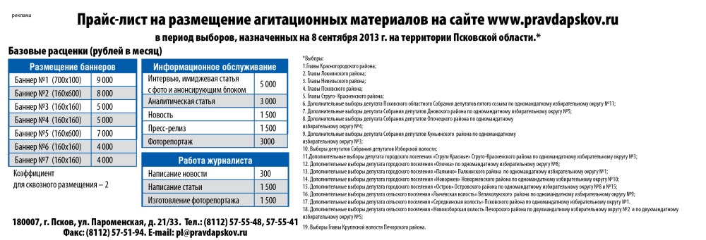 Рекламный пост пример