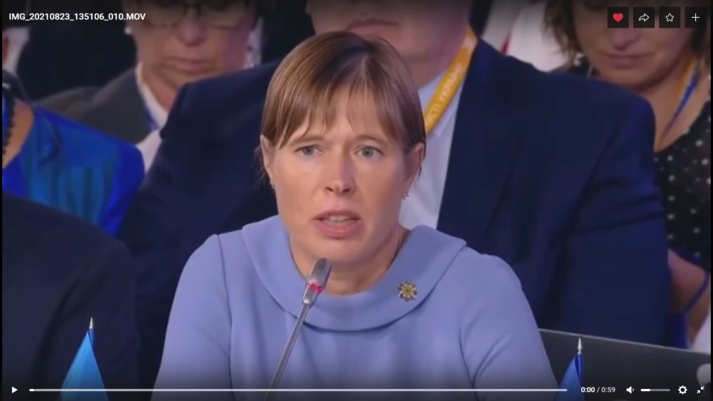 Президент Эстонии Керсти Кальюлайд в купальнике