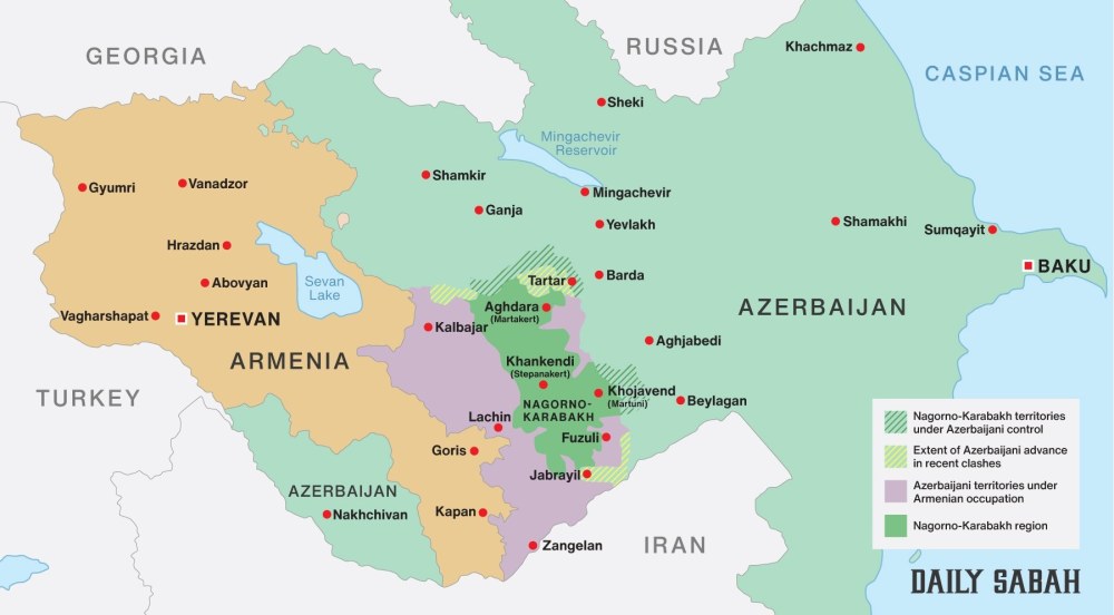 Карта рельефа Армении