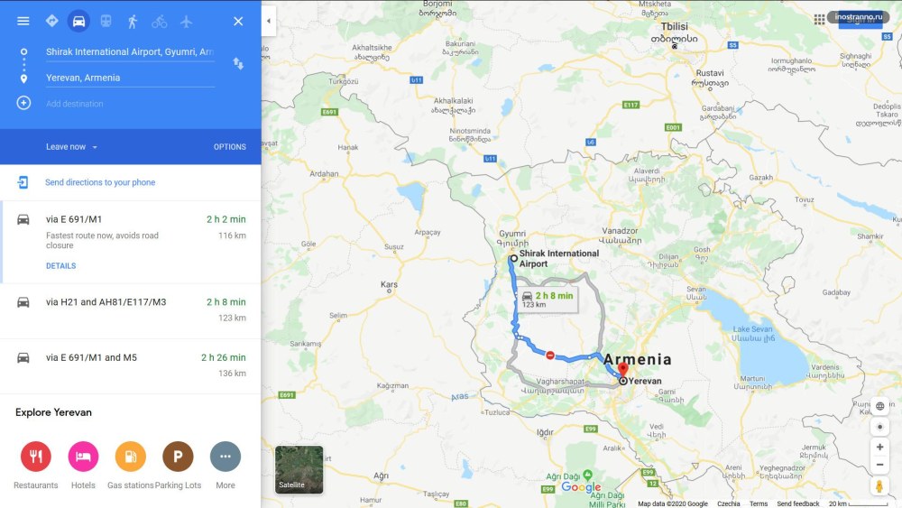 Территория Азербайджана на карте 2020