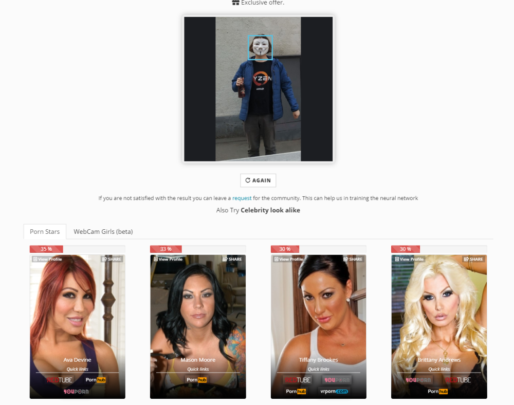 Искать порноактрису по фото