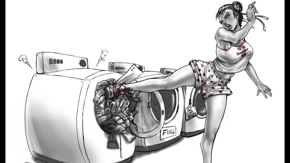 Стиральная машина карикатура