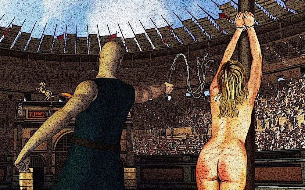 Много голых женщин на подиуме