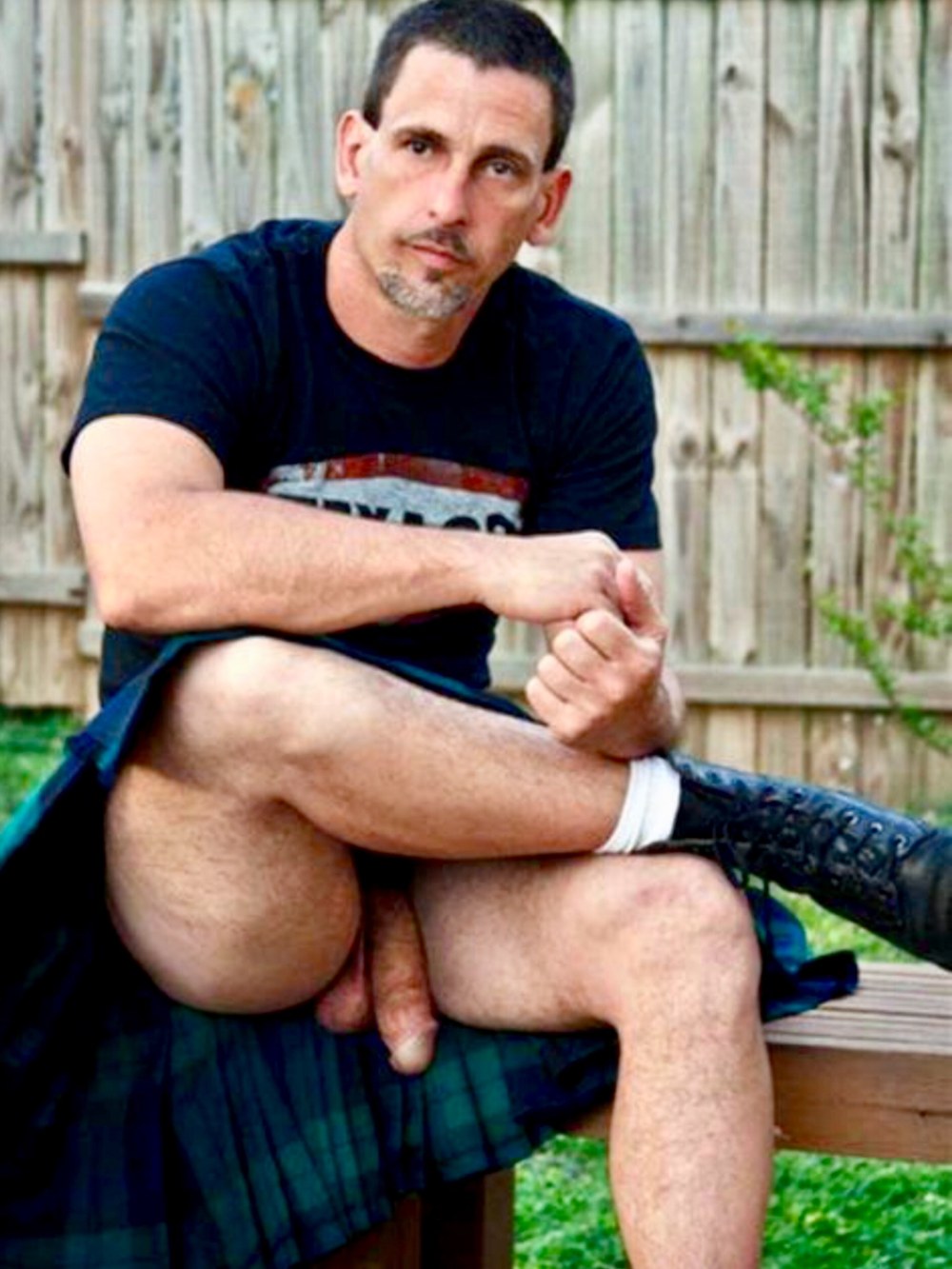 Голый шотландец мужчина