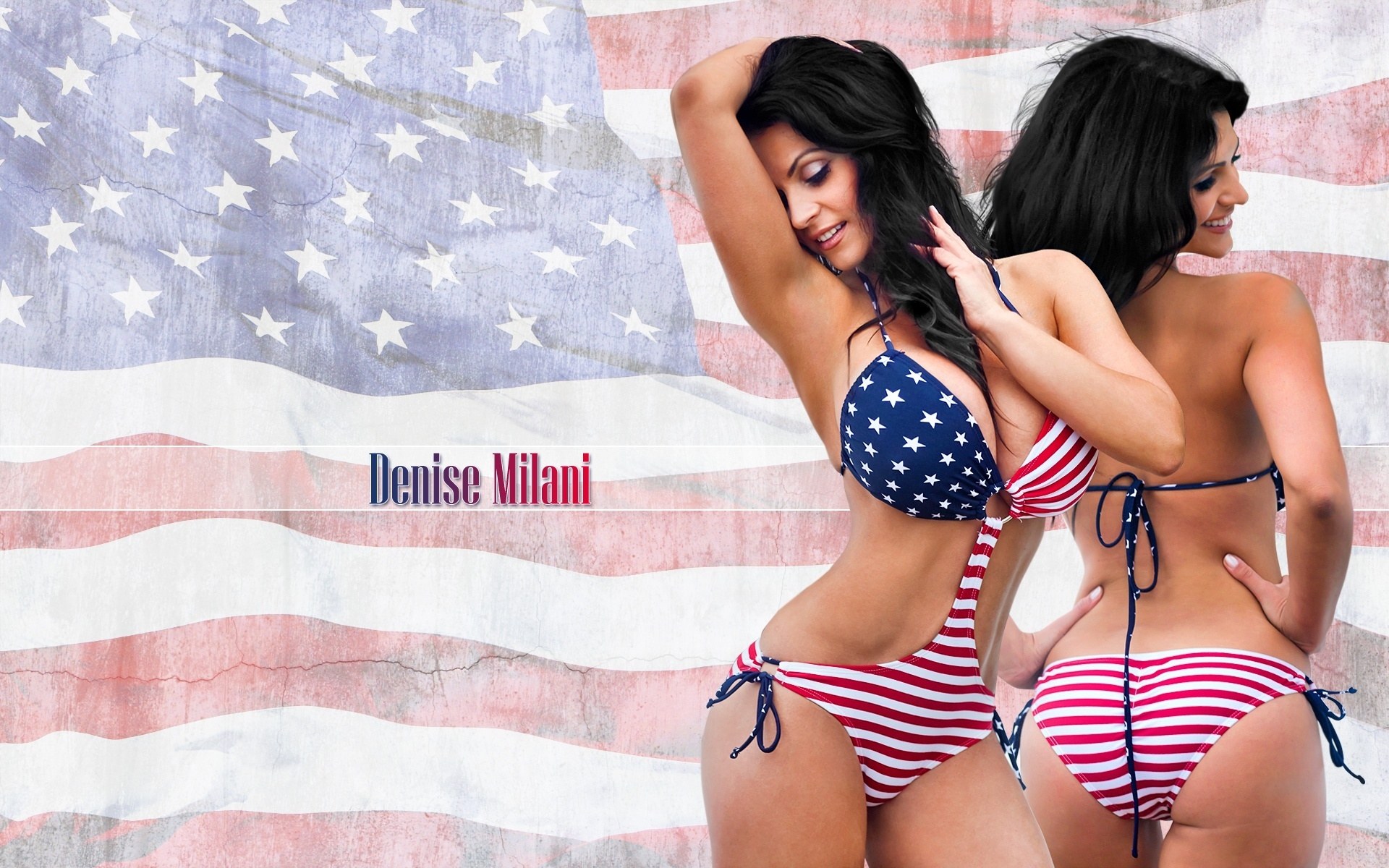 Стоковые фотографии по запросу American flag bikini