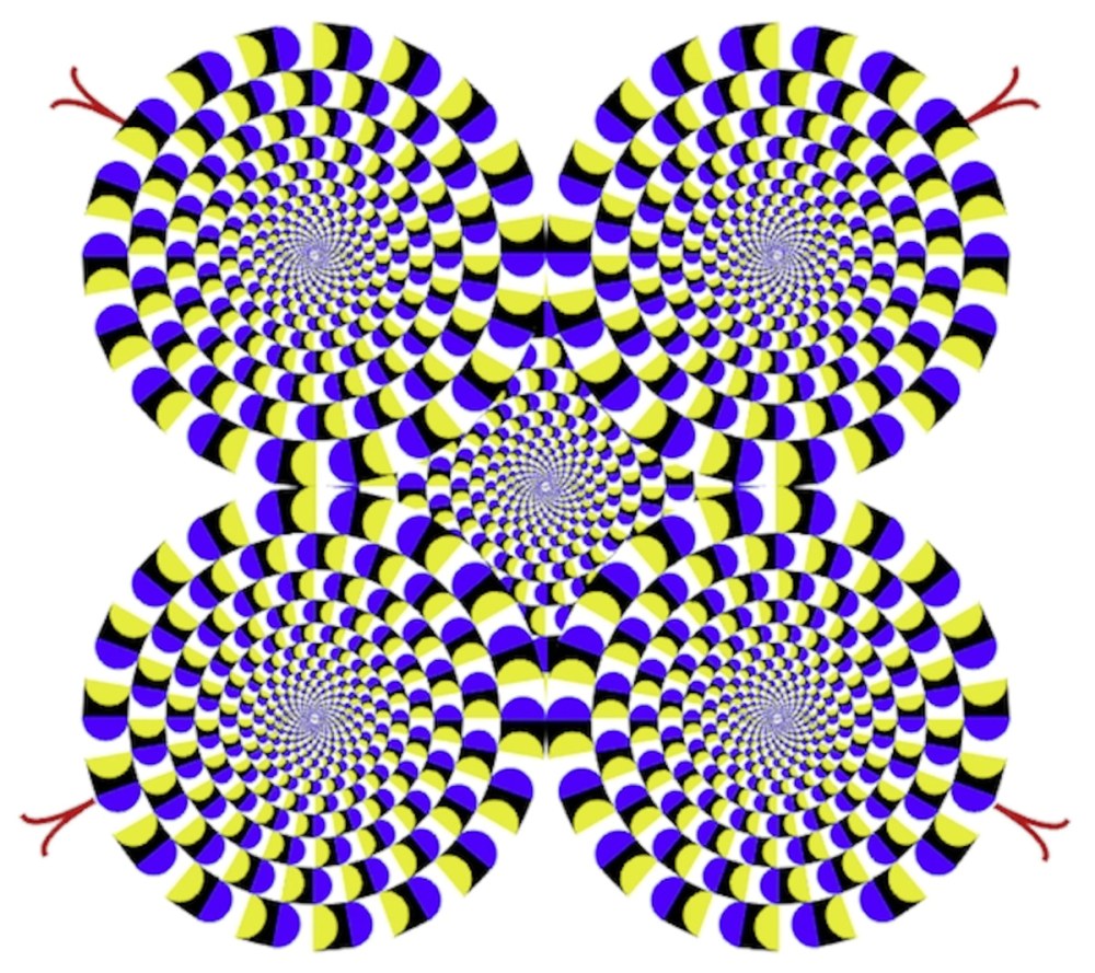 Иллюзия Акиоши Китаока вращающийся змей