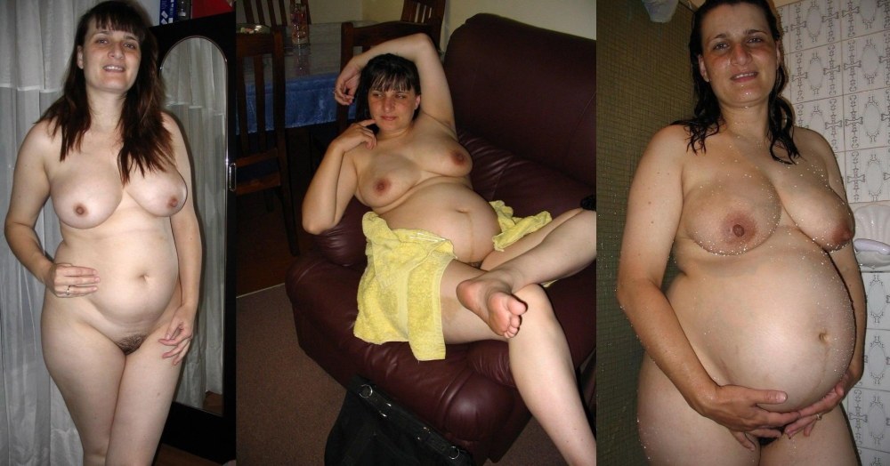 Беременная до и после голая