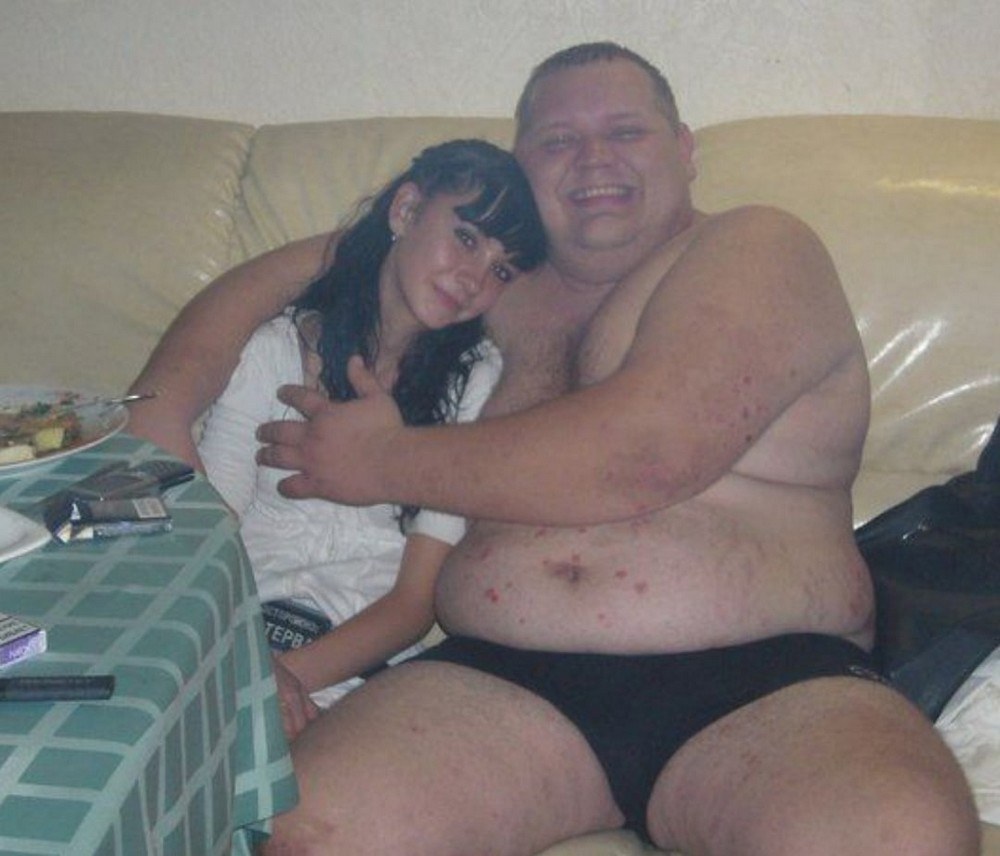 Жирная баба и худой мужик