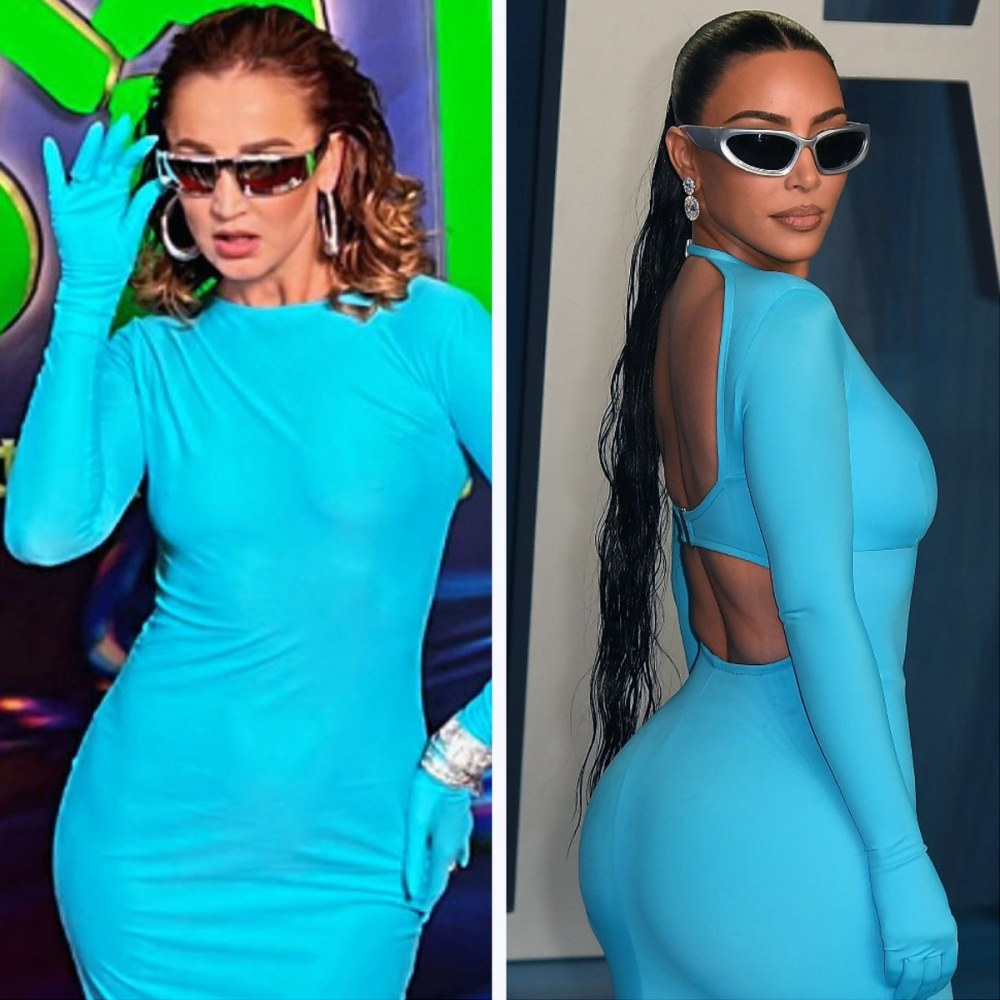 Ким в голубом платье