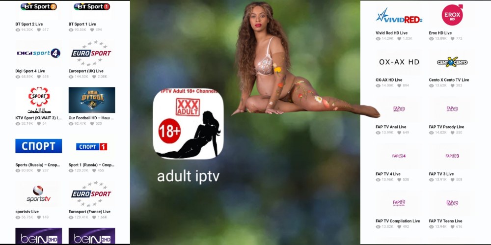 Каналы для 18 взрослых IPTV