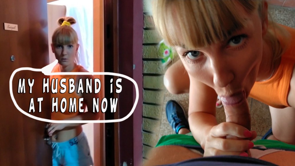 Casual blowjob from a Neighbor chubby girl in the entrance of the Apartment with Vira Gold